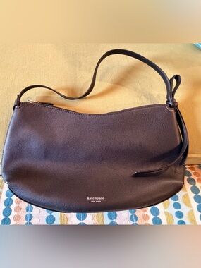 kate spade Black Leather Crescent Bag